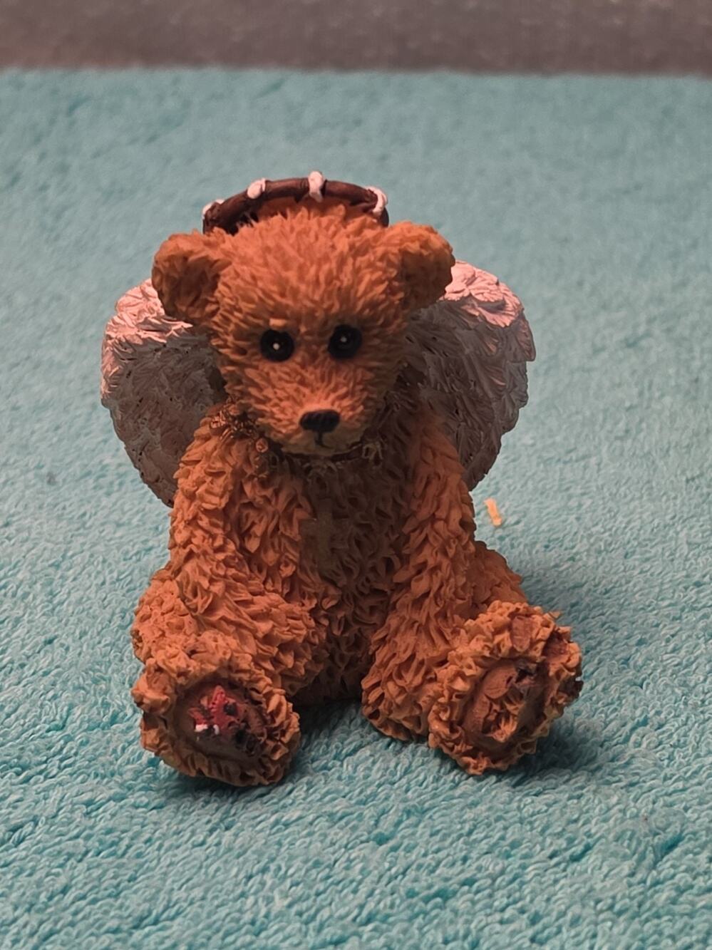 Vintage St Martin’s Bear Angel Teddy Bear Resin Figurine Signed Martinbears W.VA